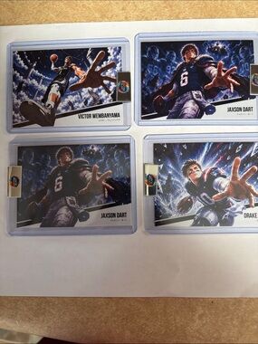 Collector Sports Card Display Sleeves - Clear Black Accents lot 3 4 card lot